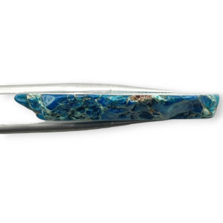 Imperial jasper slice with hole 40x24 mm no 393