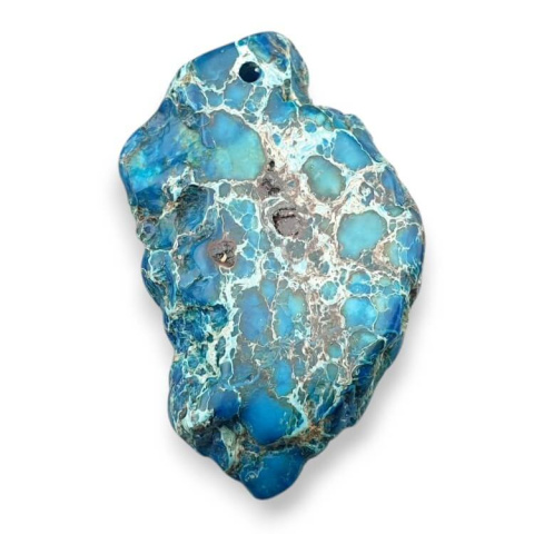 Imperial jasper slice with hole 40x24 mm no 393 Imperial jasper slice with hole 40x24 mm no 393