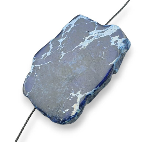 Imperial jasper slice with hole 40x25 mm no 232 Imperial jasper slice with hole 40x25 mm no 232