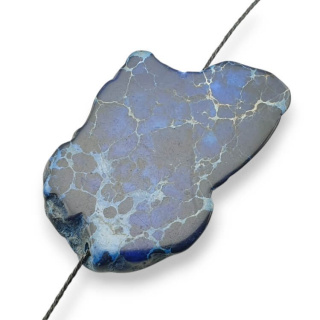 Imperial jasper slice with hole 40x25 mm no 234
