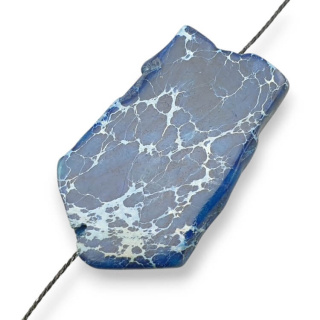 Imperial jasper slice with hole 40x25 mm no 243