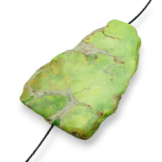 Imperial jasper slice with hole 40x28 mm no 203