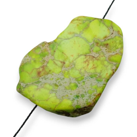 Imperial jasper slice with hole 40x30 mm no 208 Imperial jasper slice with hole 40x30 mm no 208