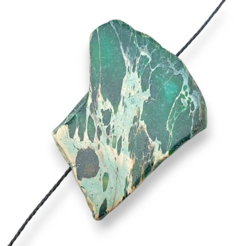 Imperial jasper slice with hole 40x30 mm no 350 Imperial jasper slice with hole 40x30 mm no 350