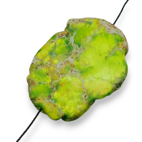 Jaspis cesarski plaster z dziurką 40x31 mm nr 200 Jaspis cesarski plaster z dziurką 40x31 mm nr 200