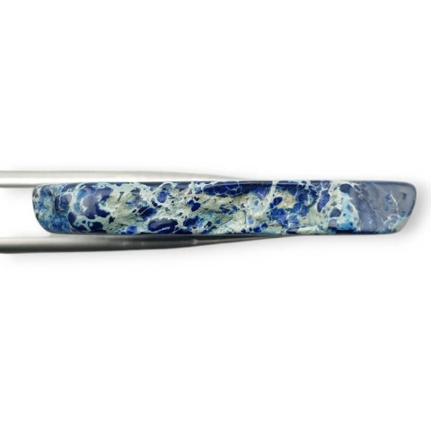 Imperial jasper slice with hole 40x31 mm no 256 Imperial jasper slice with hole 40x31 mm no 256