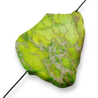 Imperial jasper slice with hole 40x32 mm no 226