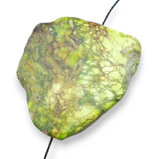 Jaspis cesarski plaster z dziurką 40x34 mm nr 211