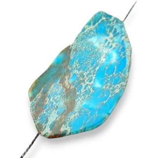 Imperial jasper slice with hole 41x23 mm no 178