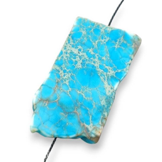 Imperial jasper slice with hole 41x24 mm no 165