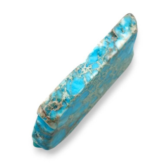 Imperial jasper slice with hole 41x24 mm no 165