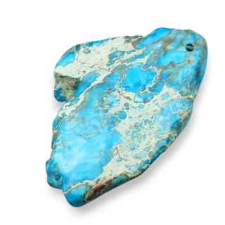 Jaspis cesarski plaster z dziurką 41x26 mm nr 364