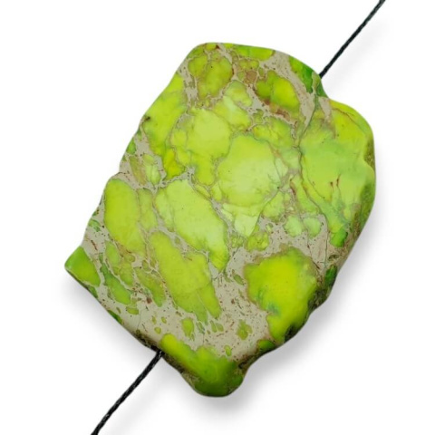 Jasper imperial slice with hole 41x29 mm no. 197 Jasper imperial slice with hole 41x29 mm no. 197