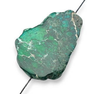Jaspis cesarski plaster z dziurką 41x30 mm nr 339