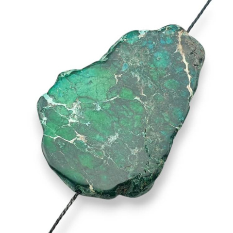 Jasper imperial slice with hole 41x30 mm no. 339 Jasper imperial slice with hole 41x30 mm no. 339