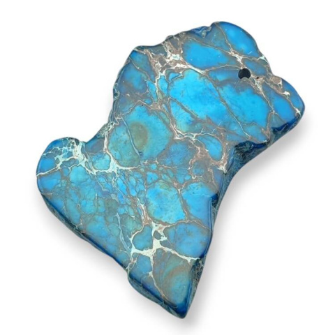 Jasper imperial slice with hole 41x32 mm no. 385 Jasper imperial slice with hole 41x32 mm no. 385