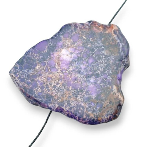 Imperial jasper slice with hole 41x35 mm no 285 Imperial jasper slice with hole 41x35 mm no 285