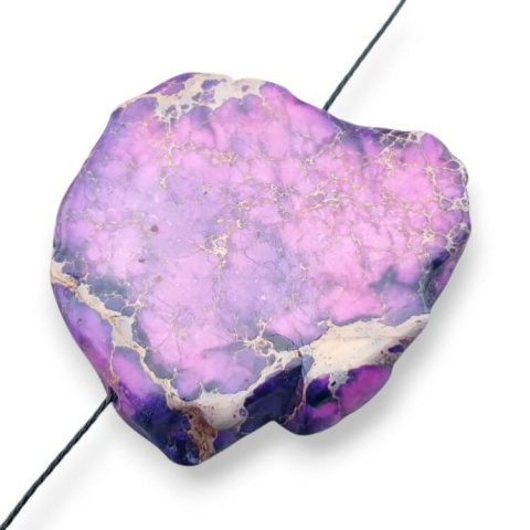 Imperial jasper slice with hole 41x38 mm no 299 Imperial jasper slice with hole 41x38 mm no 299