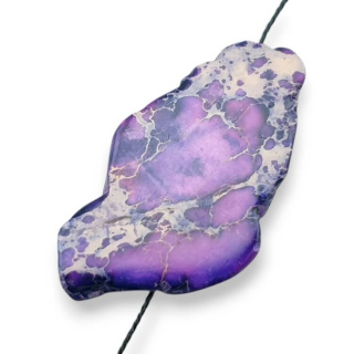 Jaspis cesarski plaster z dziurką 42x23 mm nr 287
