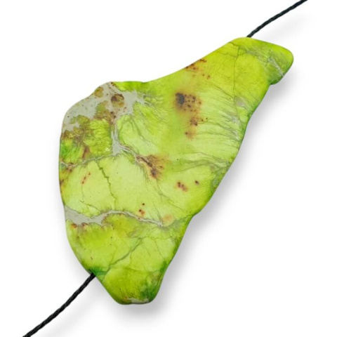 Imperial jasper slice with hole 42x24 mm no. 218 Imperial jasper slice with hole 42x24 mm no. 218