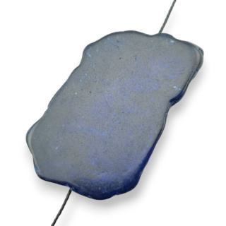 Jaspis cesarski plaster z dziurką 42x27 mm nr 242