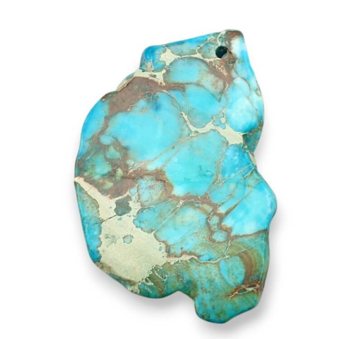 Imperial jasper slice with hole 42x27 mm no. 368 Imperial jasper slice with hole 42x27 mm no. 368