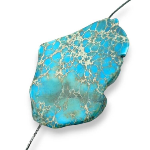 Imperial jasper slice with hole 42x29 mm no 177 Imperial jasper slice with hole 42x29 mm no 177