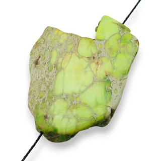 Jaspis cesarski plaster z dziurką 42x30 mm nr 210