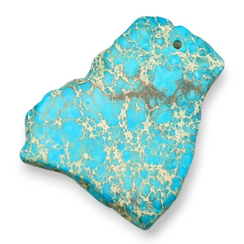 Jasper imperial slice with hole 42x35 mm no. 384 Jasper imperial slice with hole 42x35 mm no. 384