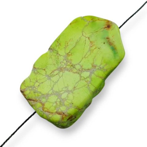 Imperial jasper slice with hole 43x24 mm no. 195 Imperial jasper slice with hole 43x24 mm no. 195