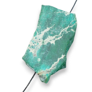 Jaspis cesarski plaster z dziurką 43x24 mm nr 329