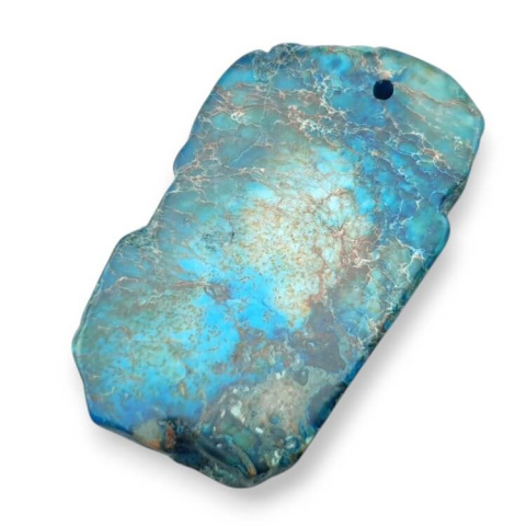 Imperial jasper slice with hole 43x25 mm no. 369 Imperial jasper slice with hole 43x25 mm no. 369