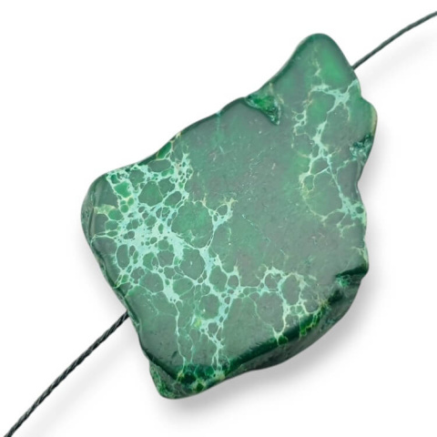 Imperial jasper slice with hole 43x28 mm no. 354 Imperial jasper slice with hole 43x28 mm no. 354