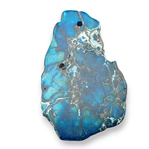 Imperial jasper slice with hole 43x28 mm no. 371 Imperial jasper slice with hole 43x28 mm no. 371