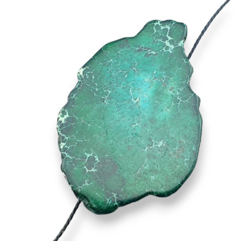 Imperial jasper slice with hole 43x29 mm no 326 Imperial jasper slice with hole 43x29 mm no 326