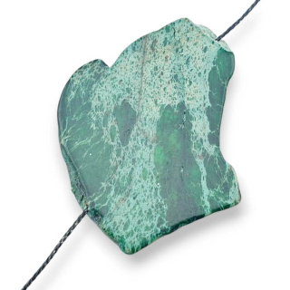Jaspis cesarski plaster z dziurką 43x30 mm nr 338