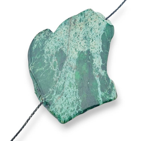 Imperial jasper slice with hole 43x30 mm no 338 Imperial jasper slice with hole 43x30 mm no 338