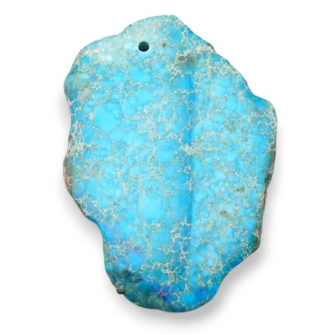 Jasper imperial slice with hole 43x30 mm no. 363 Jasper imperial slice with hole 43x30 mm no. 363