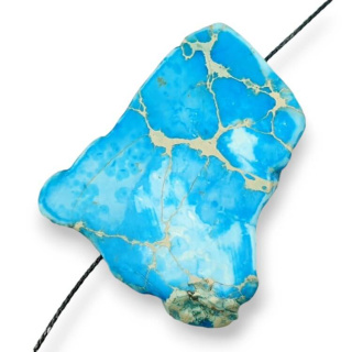Jaspis cesarski plaster z dziurką 43x36 mm nr 179
