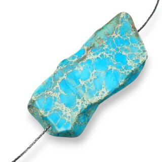 Jaspis cesarski plaster z dziurką 44x20 mm nr 183