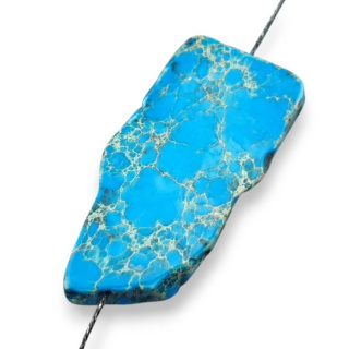 Jaspis cesarski plaster z dziurką 44x22 mm nr 170