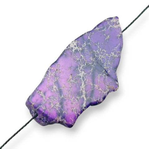 Imperial jasper slice with hole 45x22 mm no. 302 Imperial jasper slice with hole 45x22 mm no. 302