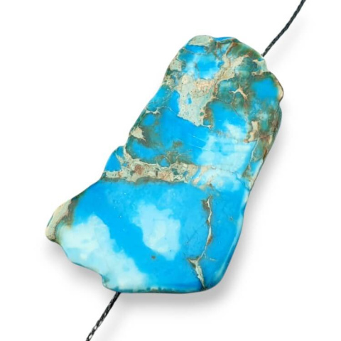 Imperial jasper slice with hole 45x27 mm no 185 Imperial jasper slice with hole 45x27 mm no 185