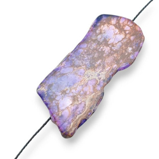 Jaspis cesarski plaster z dziurką 46x21 mm nr 278