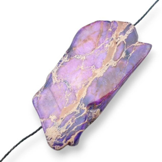 Jaspis cesarski plaster z dziurką 46x22 mm nr 290