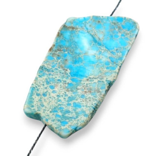 Jaspis cesarski plaster z dziurką 46x25 mm nr 169