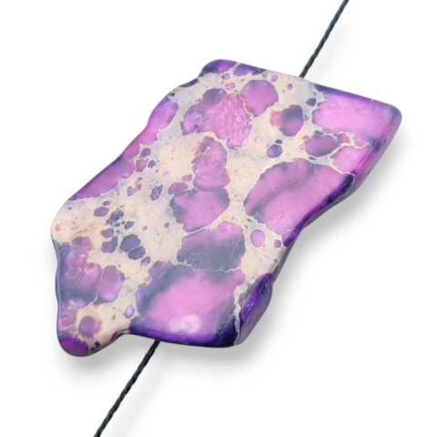 Imperial jasper slice with hole 46x25 mm no 306 Imperial jasper slice with hole 46x25 mm no 306