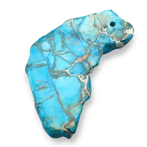 Imperial jasper slice with hole 46x25 mm no. 366 Imperial jasper slice with hole 46x25 mm no. 366