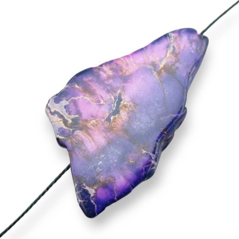 Imperial jasper slice with hole 46x26 mm no. 295 Imperial jasper slice with hole 46x26 mm no. 295