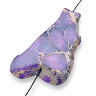 Jaspis cesarski plaster z dziurką 46x28 mm nr 276